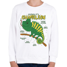 PRINTFASHION Kaméleon anatómia - Gyerek pulóver - Fehér gyerek pulóver, kardigán