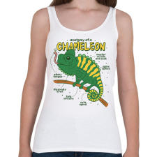PRINTFASHION Kaméleon anatómia - Női atléta - Fehér női trikó