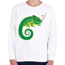 PRINTFASHION Kaméleon - Gyerek pulóver - Fehér gyerek pulóver, kardigán