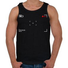 PRINTFASHION Kamera kereső fehér - Férfi atléta - Fekete