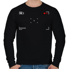 PRINTFASHION Kamera kereső fehér - Férfi pulóver - Fekete