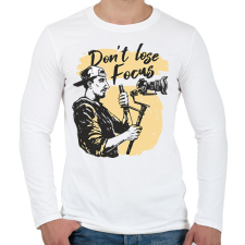 PRINTFASHION Kamerás fókuszban - Férfi hosszú ujjú póló - Fehér férfi póló