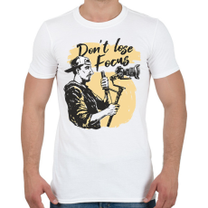 PRINTFASHION Kamerás fókuszban - Férfi póló - Fehér