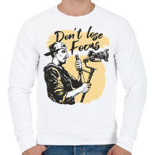 PRINTFASHION Kamerás fókuszban - Férfi pulóver - Fehér férfi pulóver, kardigán