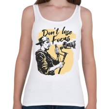 PRINTFASHION Kamerás fókuszban - Női atléta - Fehér női trikó