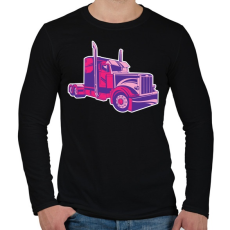 PRINTFASHION Kamion - Férfi hosszú ujjú póló - Fekete