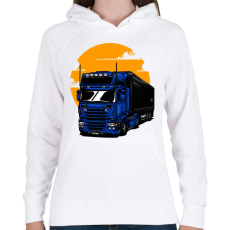 PRINTFASHION Kamion  - Női kapucnis pulóver - Fehér