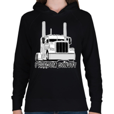PRINTFASHION Kamion - Női kapucnis pulóver - Fekete
