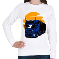 PRINTFASHION Kamion - Női pulóver - Fehér női pulóver, kardigán
