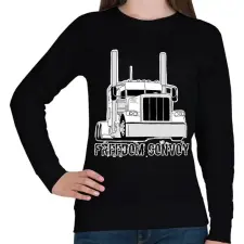 PRINTFASHION Kamion - Női pulóver - Fekete női pulóver, kardigán