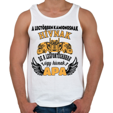 PRINTFASHION Kamionos apa - Férfi atléta - Fehér