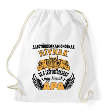 PRINTFASHION Kamionos apa - Sportzsák, Tornazsák - Fehér tornazsák