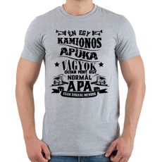 PRINTFASHION Kamionos Apuka - Férfi póló - Sport szürke