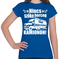 PRINTFASHION Kamionos Fehér - Női póló - Királykék női póló