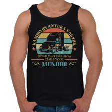 PRINTFASHION Kamionos menő anya - Férfi atléta - Fekete atléta, trikó