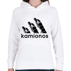 PRINTFASHION Kamionos - Női kapucnis pulóver - Fehér