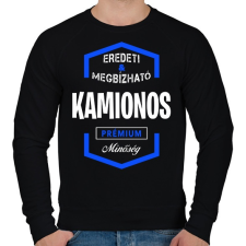 PRINTFASHION Kamionos prémium minőség - Férfi pulóver - Fekete férfi pulóver, kardigán