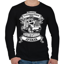 PRINTFASHION Kamionsofőr apa - Férfi hosszú ujjú póló - Fekete női póló