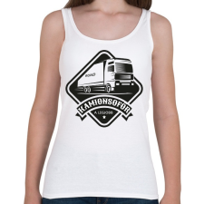PRINTFASHION Kamionsofőr - A legjobb - Női atléta - Fehér női trikó