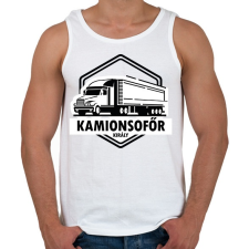 PRINTFASHION Kamionsofőr király - Férfi atléta - Fehér atléta, trikó
