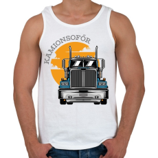 PRINTFASHION Kamionsofőrös minta - Férfi atléta - Fehér