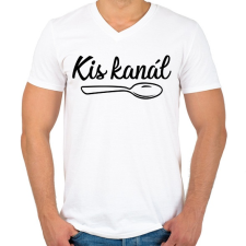 PRINTFASHION Kanál páros - kis kanál 1 - Férfi V-nyakú póló - Fehér férfi póló