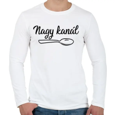 PRINTFASHION Kanál páros - nagy kanál 1 - Férfi hosszú ujjú póló - Fehér férfi póló
