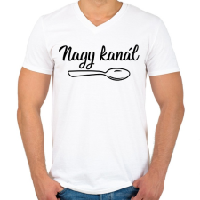 PRINTFASHION Kanál páros - nagy kanál 1 - Férfi V-nyakú póló - Fehér férfi póló