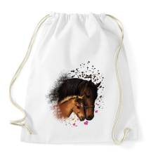 PRINTFASHION KANCA ÉS CSIKÓJA ARCKÉP - Sportzsák, Tornazsák - Fehér tornazsák