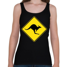 PRINTFASHION Kangaroo sign  - Női atléta - Fekete női trikó