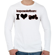 PRINTFASHION KAPCSOLATBAN - Férfi hosszú ujjú póló - Fehér férfi póló