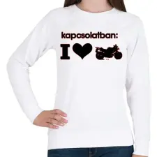 PRINTFASHION KAPCSOLATBAN - Női pulóver - Fehér női pulóver, kardigán