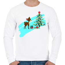 PRINTFASHION Karácsony1 - Férfi pulóver - Fehér férfi pulóver, kardigán