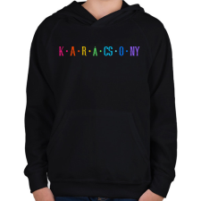 PRINTFASHION KARÁCSONY3 - Gyerek kapucnis pulóver - Fekete gyerek pulóver, kardigán