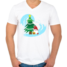 PRINTFASHION Karácsony4 - Férfi V-nyakú póló - Fehér férfi póló