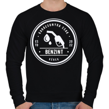 PRINTFASHION Karácsony 2022 benzin  - Férfi pulóver - Fekete férfi pulóver, kardigán