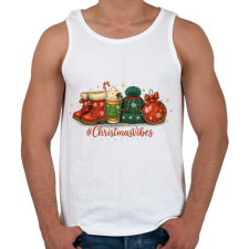 PRINTFASHION Karácsony bakancs,sapka, dísz - Férfi atléta - Fehér atléta, trikó