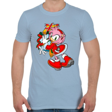 PRINTFASHION Karácsony - Férfi póló - Világoskék férfi póló