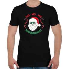 PRINTFASHION Karácsony - Ho Ho Ho - Férfi póló - Fekete