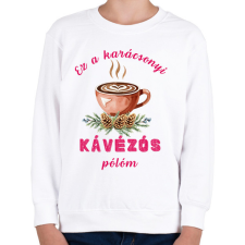 PRINTFASHION karácsony kávé - Gyerek pulóver - Fehér gyerek pulóver, kardigán