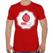PRINTFASHION KARÁCSONY LOADING 2 - Férfi póló - Piros férfi póló