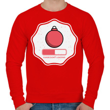 PRINTFASHION KARÁCSONY LOADING 2 - Férfi pulóver - Piros férfi pulóver, kardigán