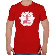 PRINTFASHION KARÁCSONY LOADING - Férfi póló - Piros férfi póló