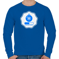 PRINTFASHION KARÁCSONY LOADING  - Férfi pulóver - Királykék férfi pulóver, kardigán