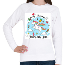 PRINTFASHION Karácsony - Női pulóver - Fehér női pulóver, kardigán