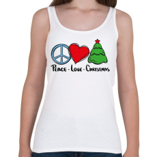PRINTFASHION Karácsony - peace love christmas - Női atléta - Fehér
