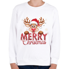PRINTFASHION karácsony rénszarvas - Gyerek pulóver - Fehér