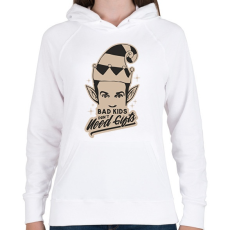 PRINTFASHION Karácsony - Rossz gyerekek nem akarnak ajándékot - Női kapucnis pulóver - Fehér