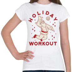PRINTFASHION Karácsony Ünnepi edzés - Női póló - Fehér