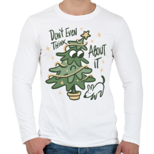 PRINTFASHION Karácsonyfa - Férfi hosszú ujjú póló - Fehér férfi póló